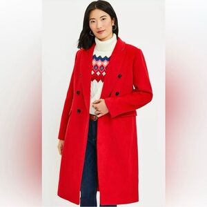 Beautiful Red LOFT Maxi Coat